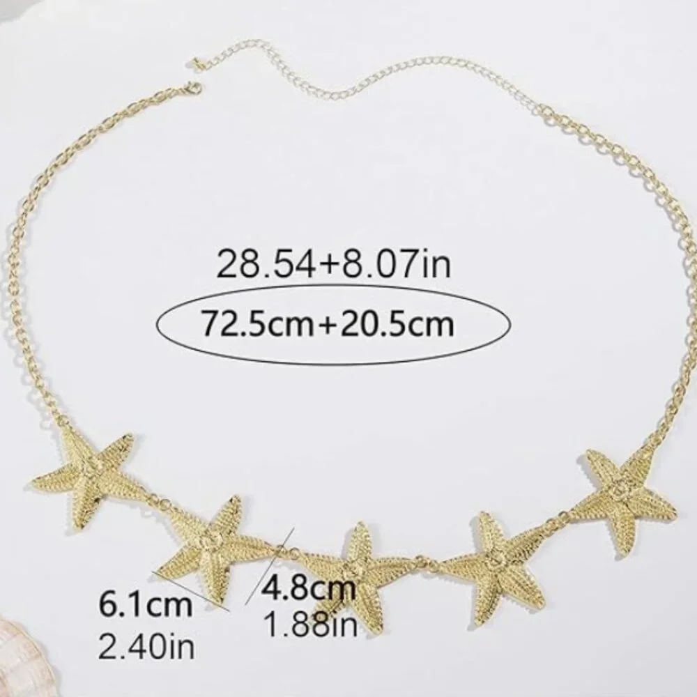 ✨Gold Starfish Waist Chain – Luxury Ocean-Inspired Body Jewelry✨